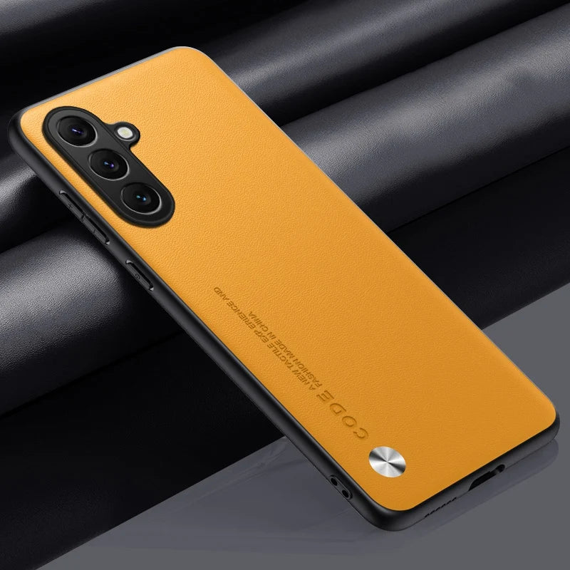 Luxury PU Leather Case For Samsung Galaxy C55 F55 M55 5G Back Cover Matte Shockproof Silicone Full Protection Phone Case Coque