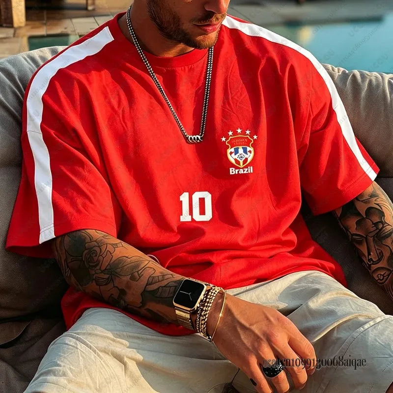 Summer New Brazil Football Jerseys For Men 2026 World Football Match Sports Tshirts Tees Fans Gifts Man Clothing 6XL