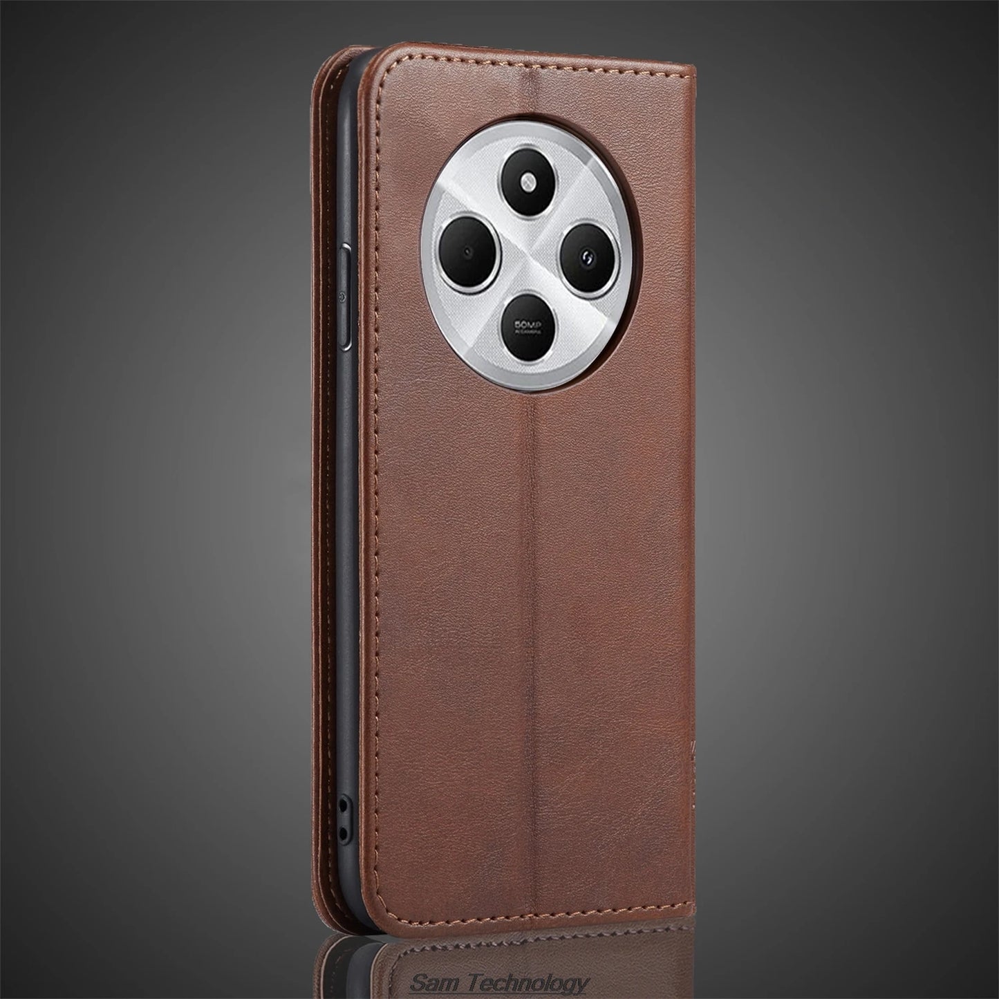 Phone Case Magnetic attraction Leather Case for Xiaomi POCOPHONE POCO C75 4G Holster Flip Cover Case Wallet Phone Bags
