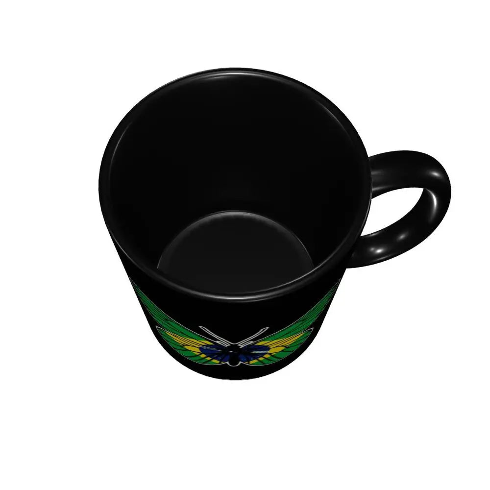 Customized Brazil Flag Brazilian Flag Coffee Mugs DIY Ceramic Tea Milk Cup