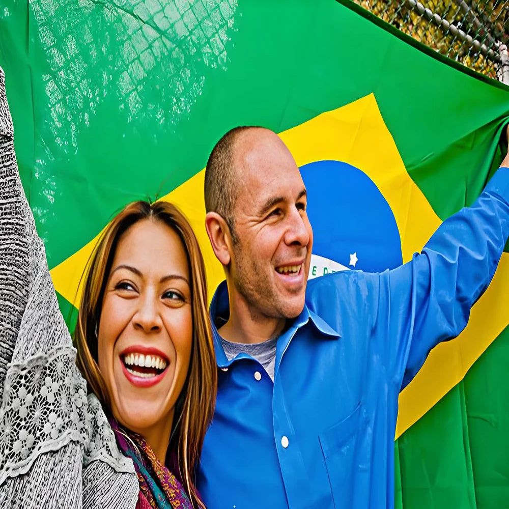 Brazil Flag 90x150cm Polyester UV-Resistant Green-Yellow Design for Copa America And Tourist Souvenirs
