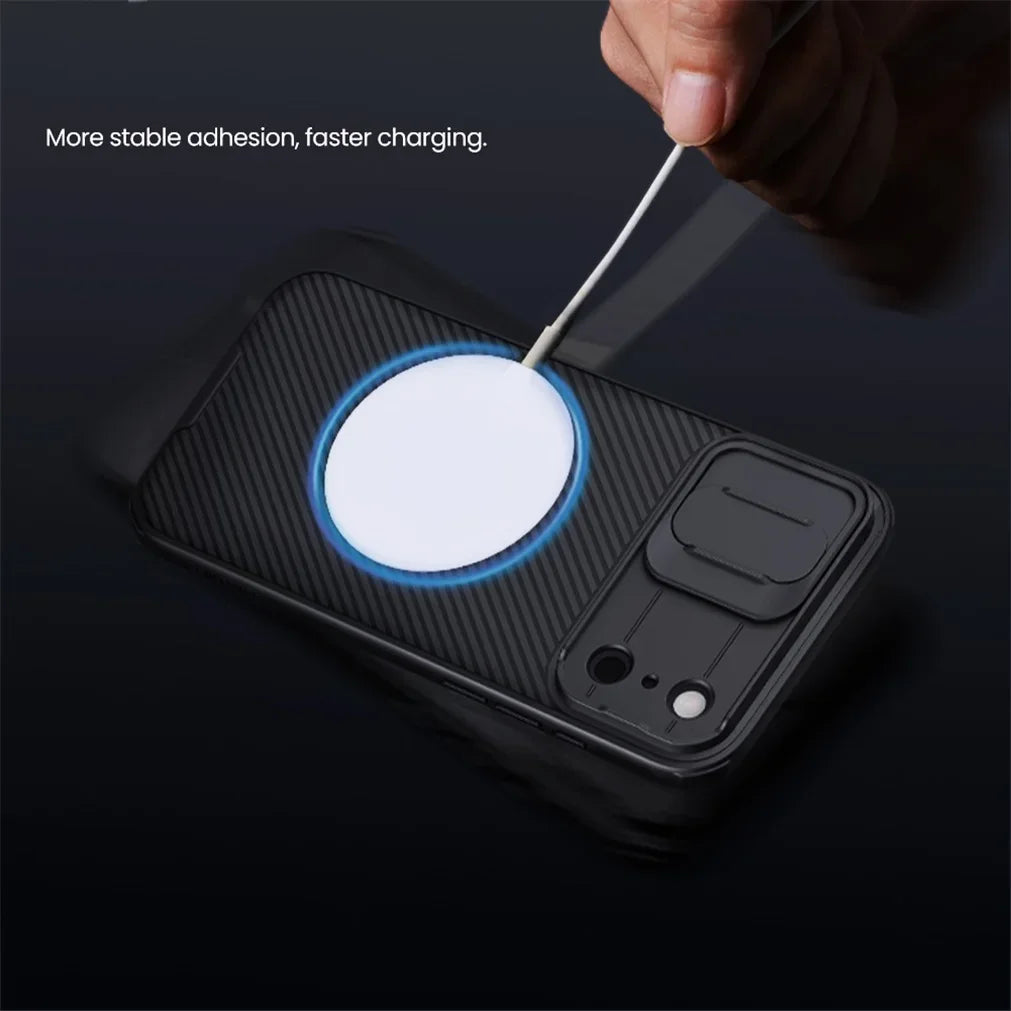 Phone Case NILLKIN For iPhone 17 Pro 17 Pro Max Matte MagSafe Case CamShield Pro Magnetic Charging Slider Camera Cover
