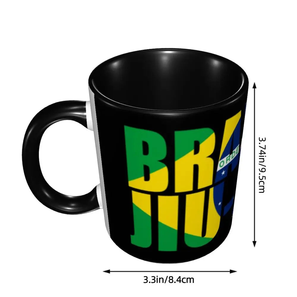 Customized Brazil Flag Brazilian Flag Coffee Mugs DIY Ceramic Tea Milk Cup