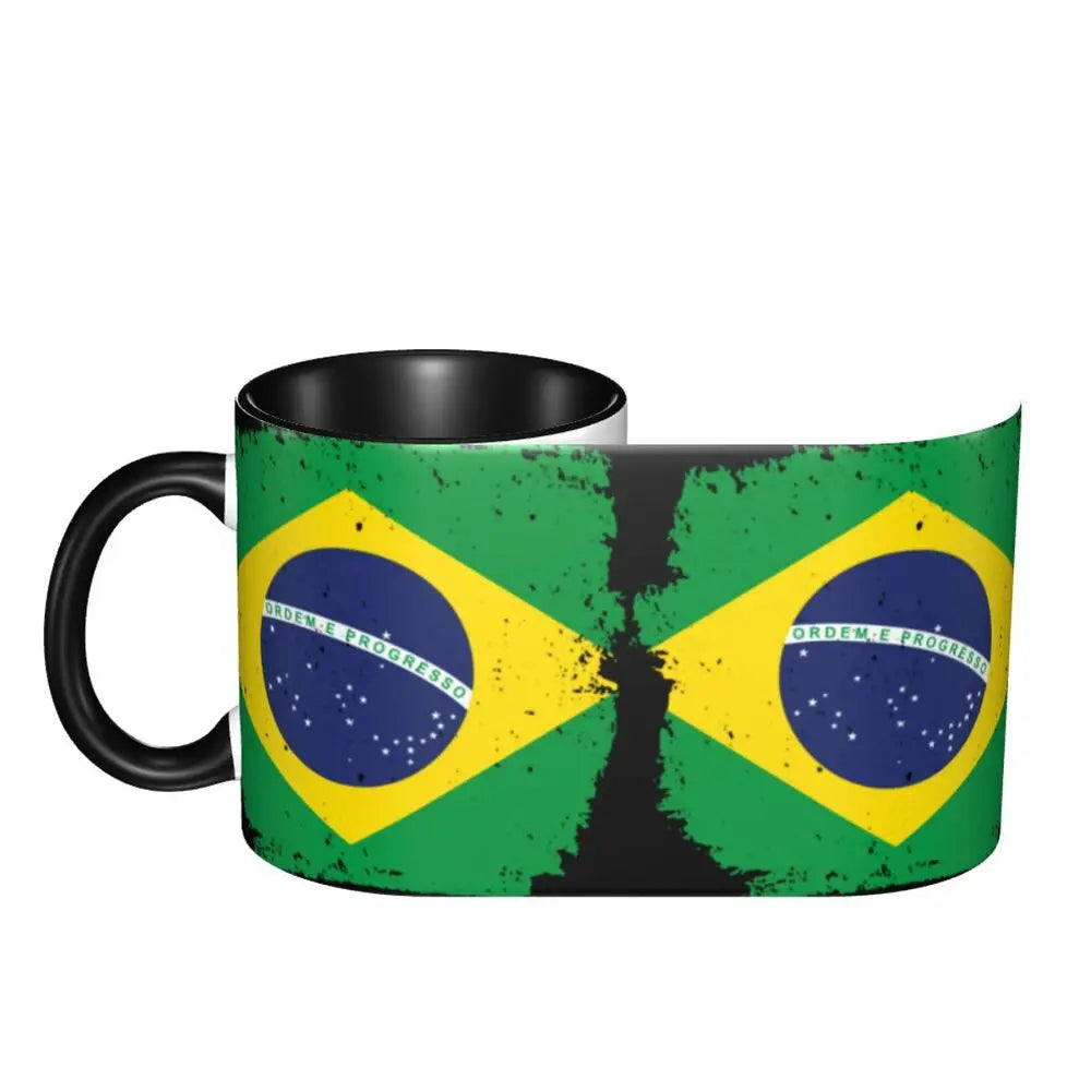Customized Brazil Flag Brazilian Flag Coffee Mugs DIY Ceramic Tea Milk Cup
