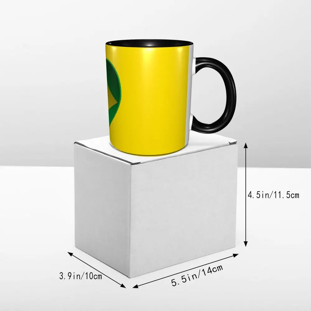 Customized Brazil Flag Brazilian Flag Coffee Mugs DIY Ceramic Tea Milk Cup