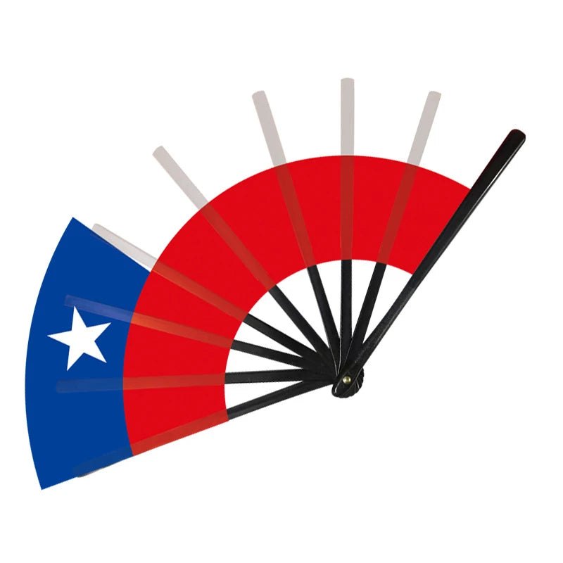 22cm Folding Hand Fan South America 8 Country Flags