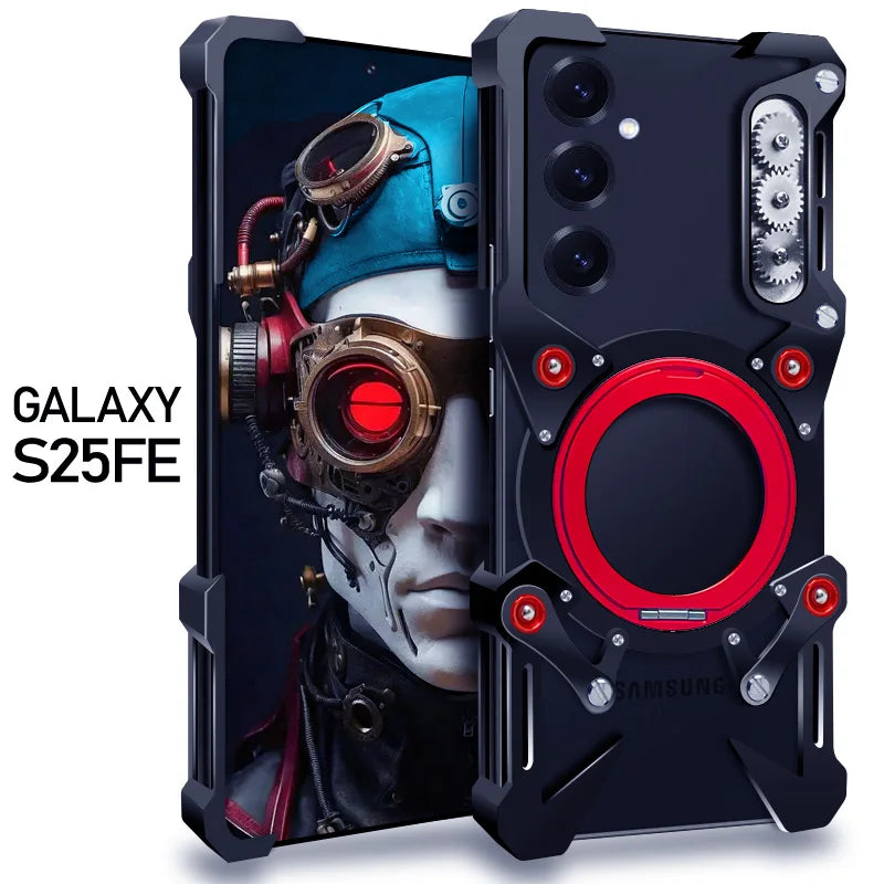 Aluminum Metal Frameless Bumper Rimless StandCaseFor Samsung S25 Edge S23 S22 S21 Ultra S24 FE S20 + M56 M35 M15 M55 M55s M36