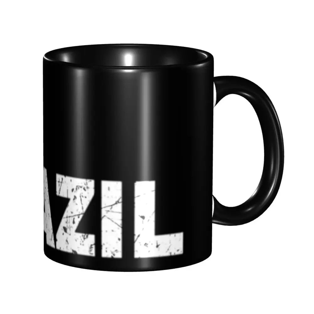 Customized Brazil Flag Brazilian Flag Coffee Mugs DIY Ceramic Tea Milk Cup