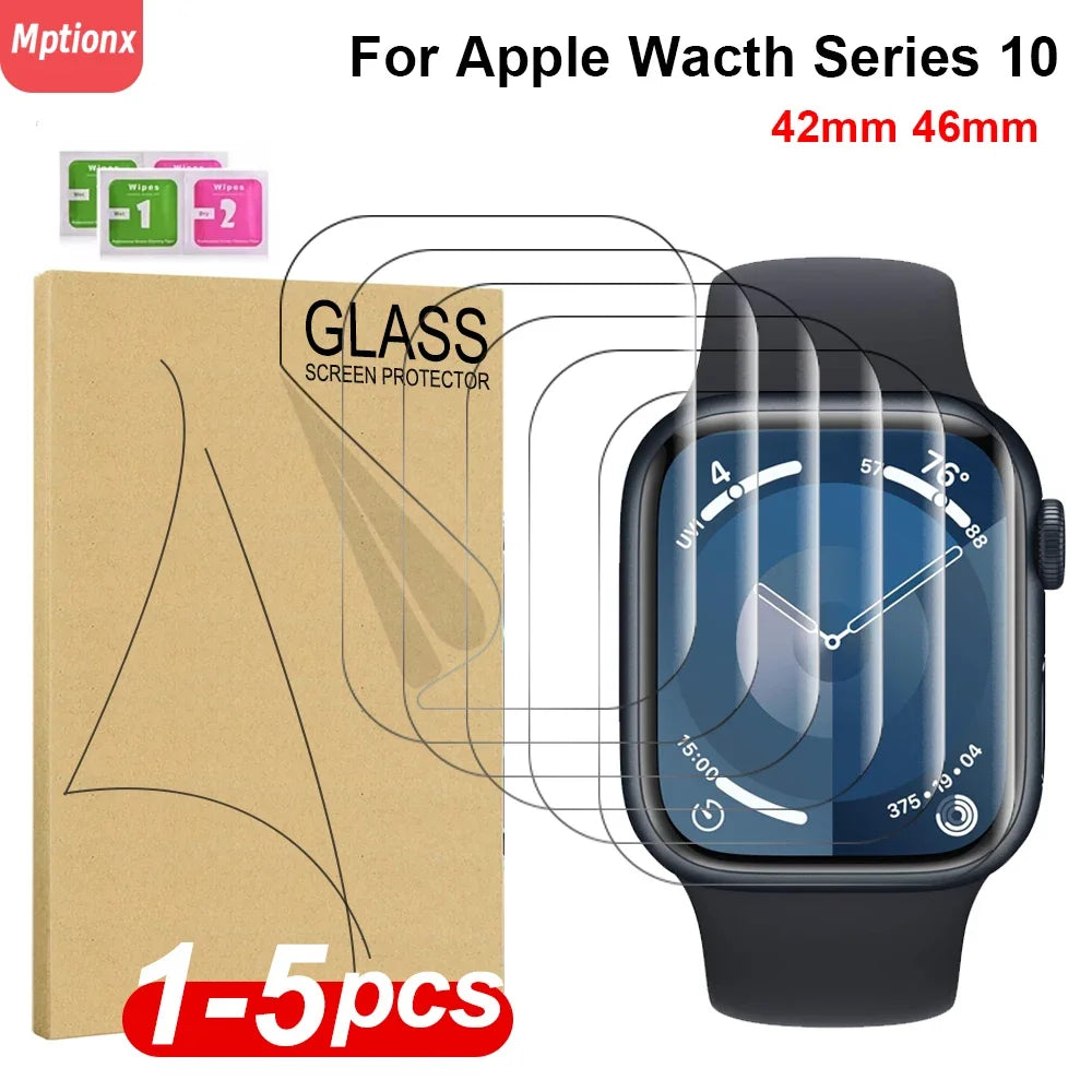 Screen Protector Film For Apple Watch Series 10 46mm 42mm Soft TPU Hydrogel HD Clear
