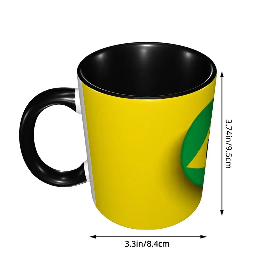 Customized Brazil Flag Brazilian Flag Coffee Mugs DIY Ceramic Tea Milk Cup