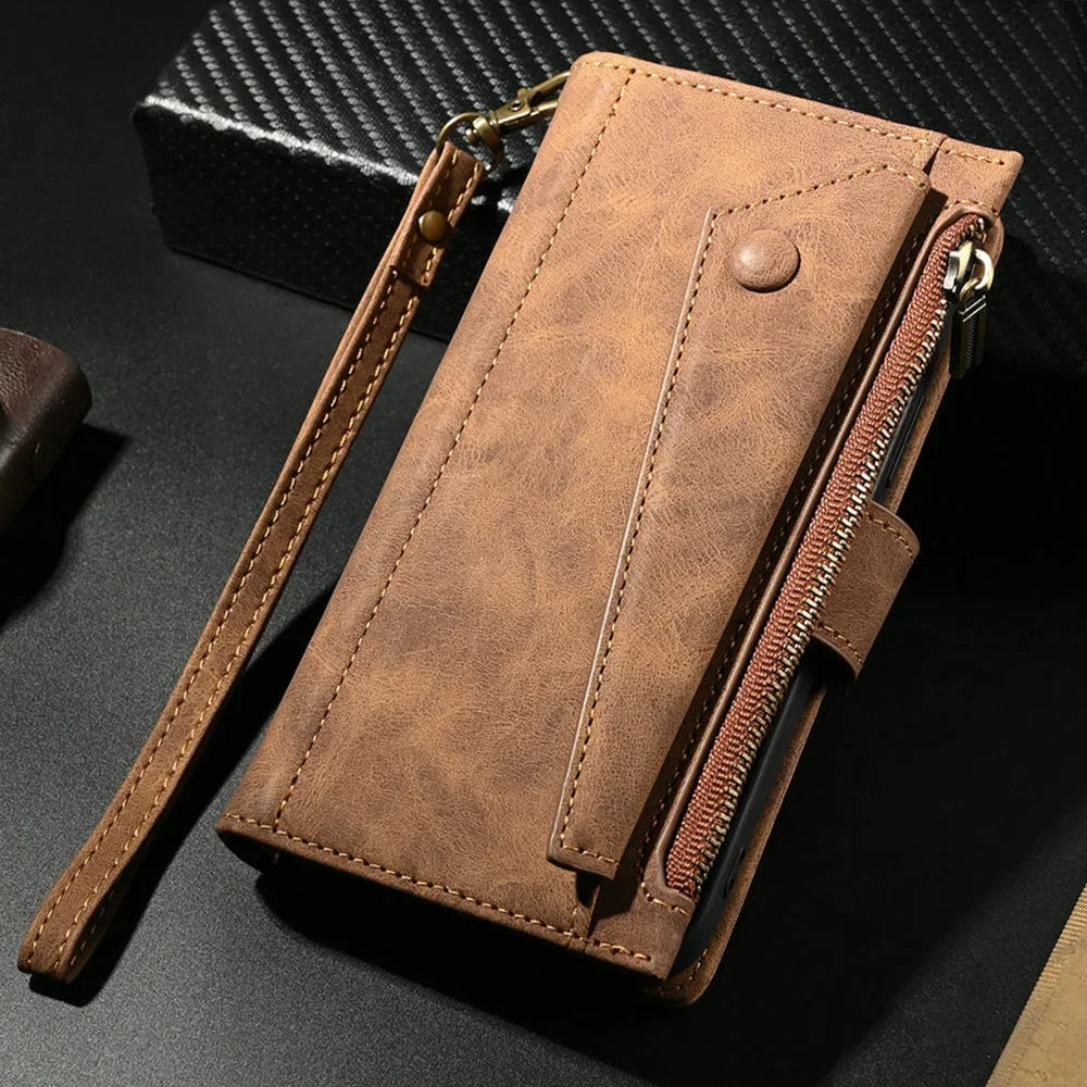 M55 M54 M35 M23 M13 5G 4G Zipper Leather Case Crossbody RFID for Samsung Galaxy M36 M16 M32 M31 M34 M06 M15 35 M 55 54 Book Etui