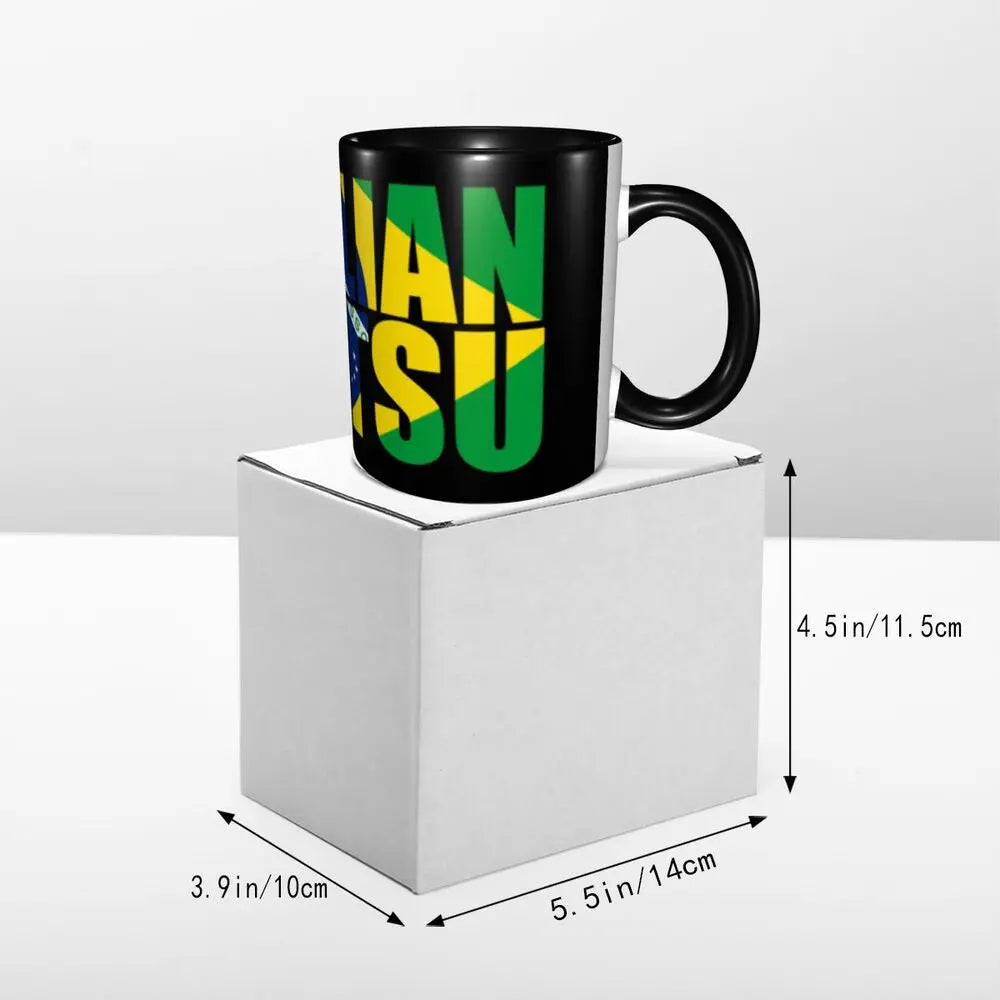 Customized Brazil Flag Brazilian Flag Coffee Mugs DIY Ceramic Tea Milk Cup