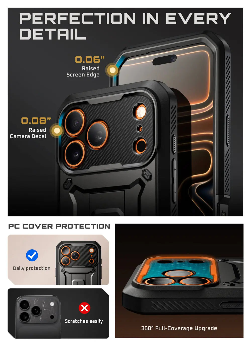SUPCASE For iPhone 17 Pro Case 6.3" (2025) UB Pro Full-Body Heavy Duty Rugged Phone Case with Built-in Screen Protector