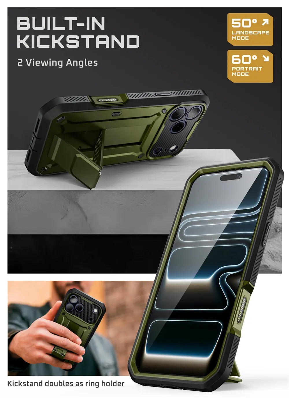 SUPCASE For iPhone 17 Pro Case 6.3" (2025) UB Pro Full-Body Heavy Duty Rugged Phone Case with Built-in Screen Protector