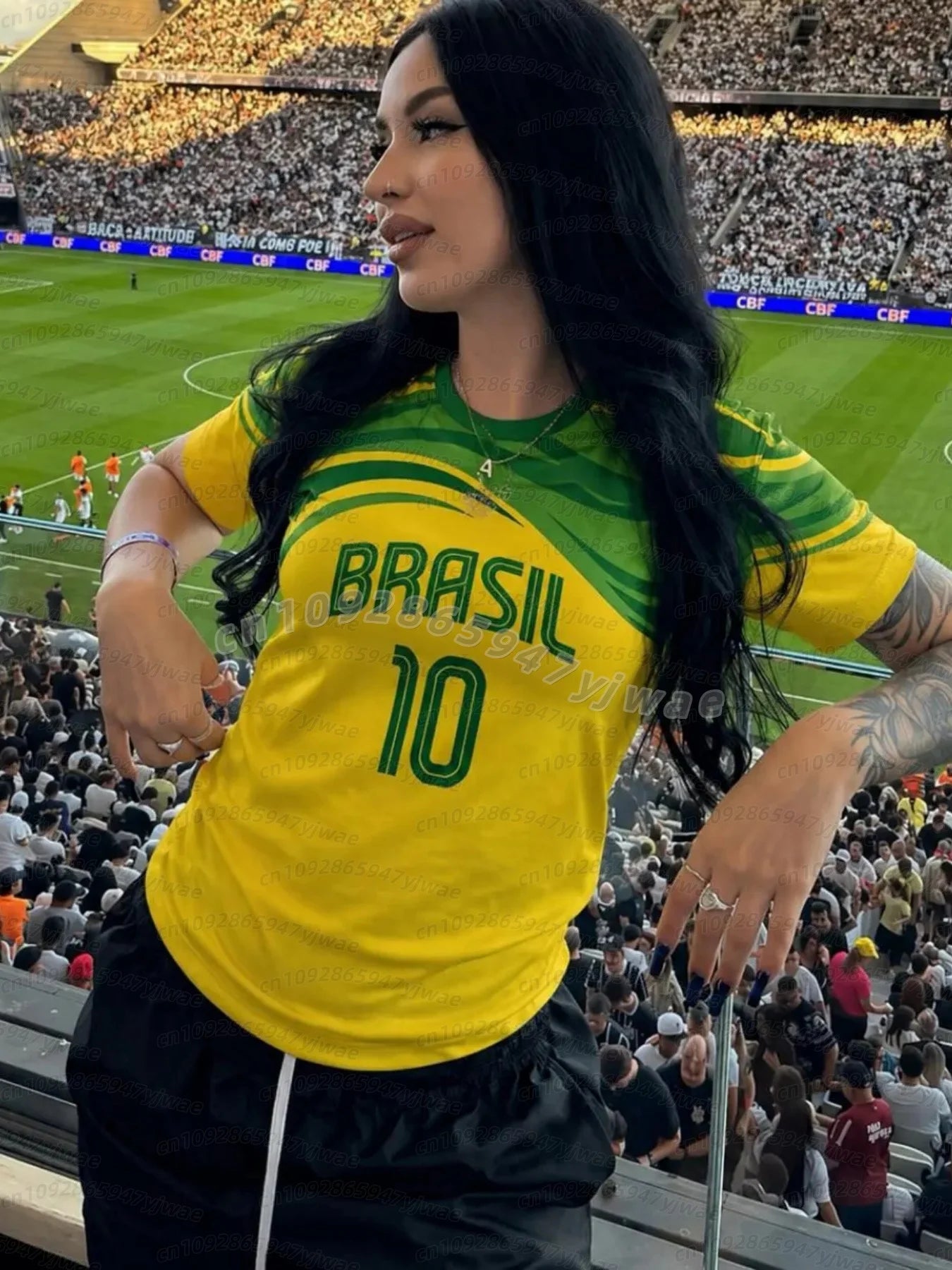 2026 Women Cheerleaders BRASIL O-Neck Short Sleeve T-Shirt