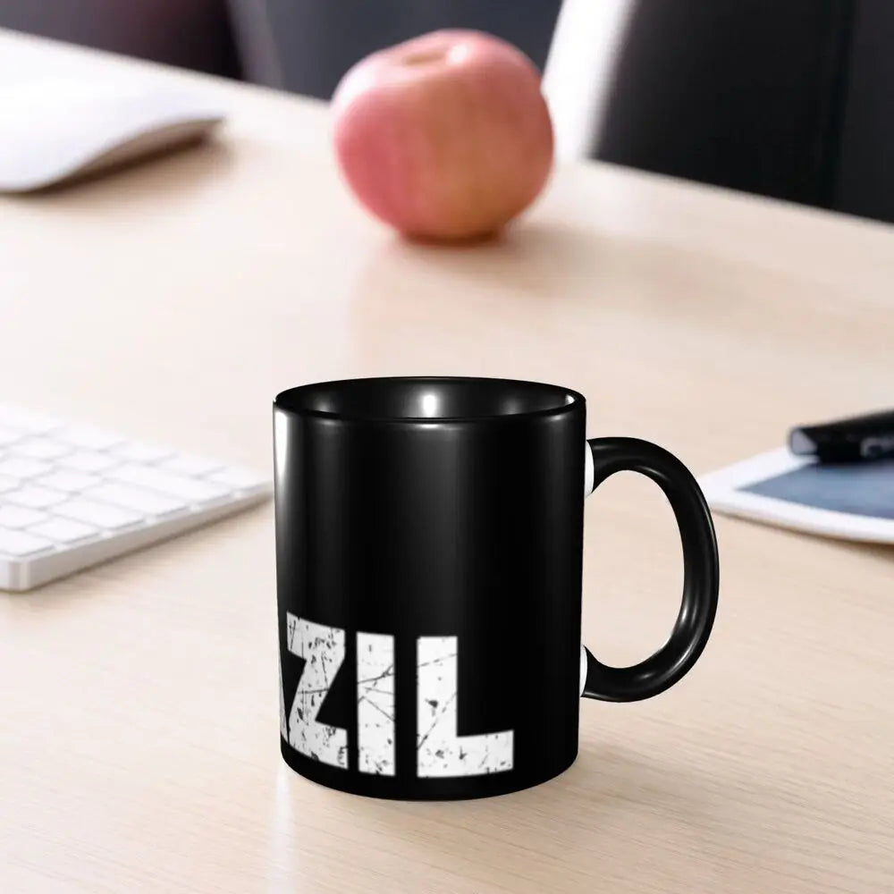 Customized Brazil Flag Brazilian Flag Coffee Mugs DIY Ceramic Tea Milk Cup