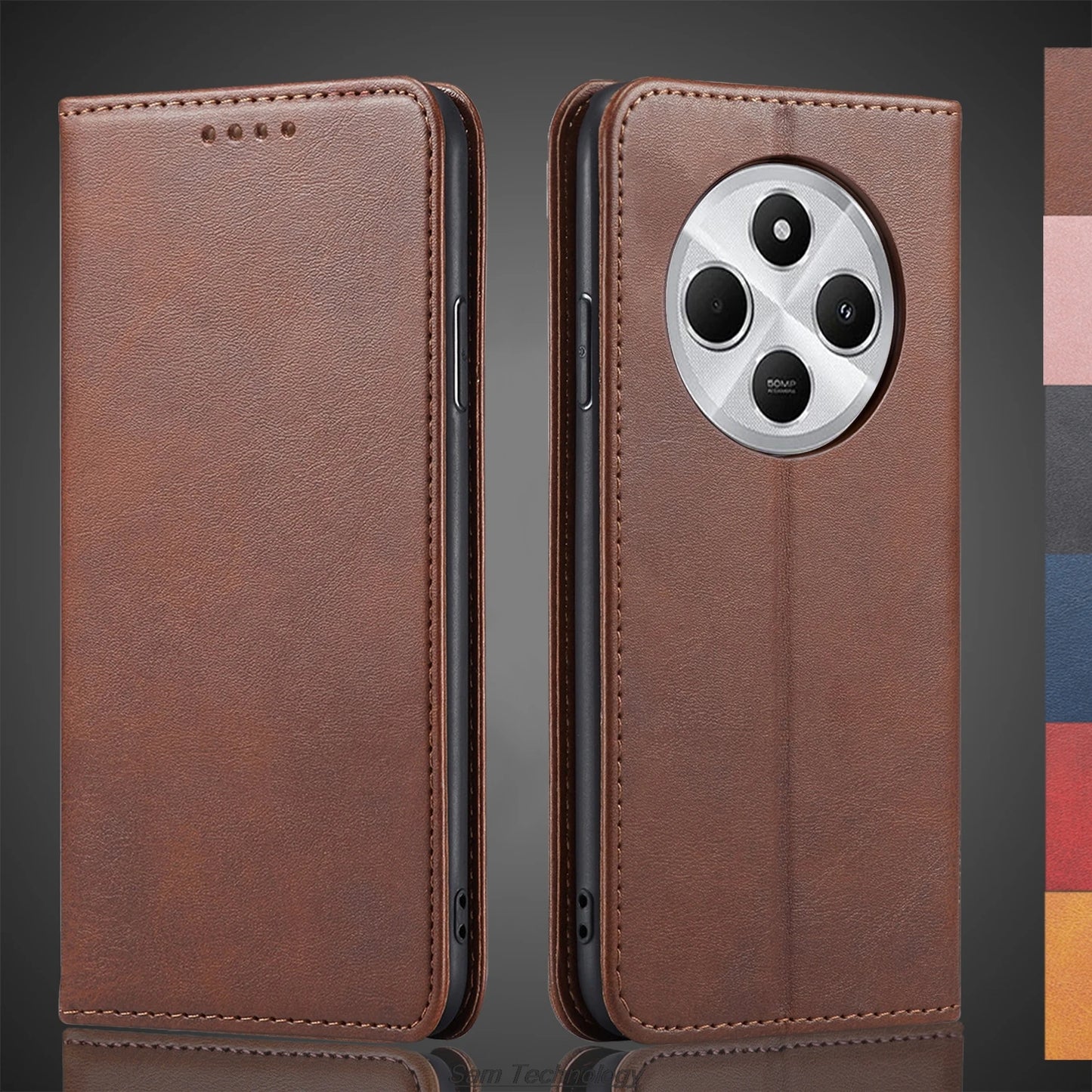 Phone Case Magnetic attraction Leather Case for Xiaomi POCOPHONE POCO C75 4G Holster Flip Cover Case Wallet Phone Bags