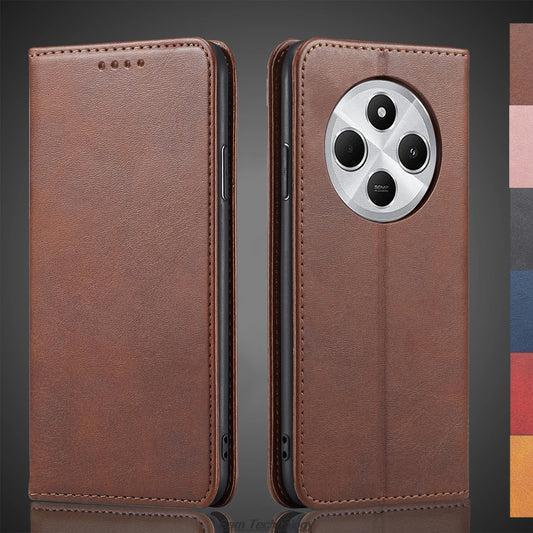 Phone Case Magnetic attraction Leather Case for Xiaomi POCOPHONE POCO C75 4G Holster Flip Cover Case Wallet Phone Bags