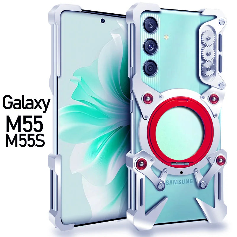 Aluminum Metal Frameless Bumper Rimless StandCaseFor Samsung S25 Edge S23 S22 S21 Ultra S24 FE S20 + M56 M35 M15 M55 M55s M36