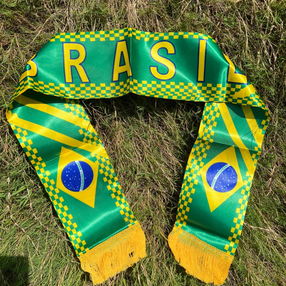 Brazil flag scarfs 14x130cm