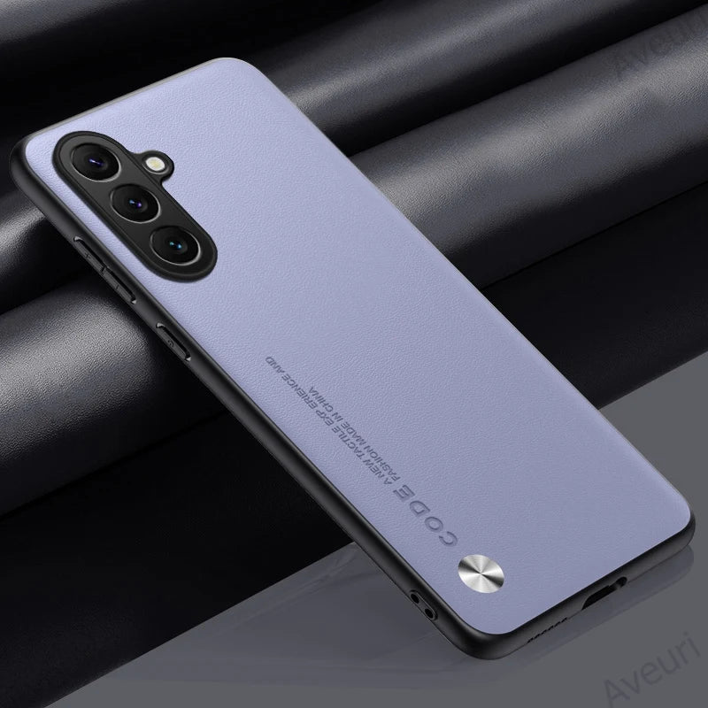 Luxury PU Leather Case For Samsung Galaxy C55 F55 M55 5G Back Cover Matte Shockproof Silicone Full Protection Phone Case Coque