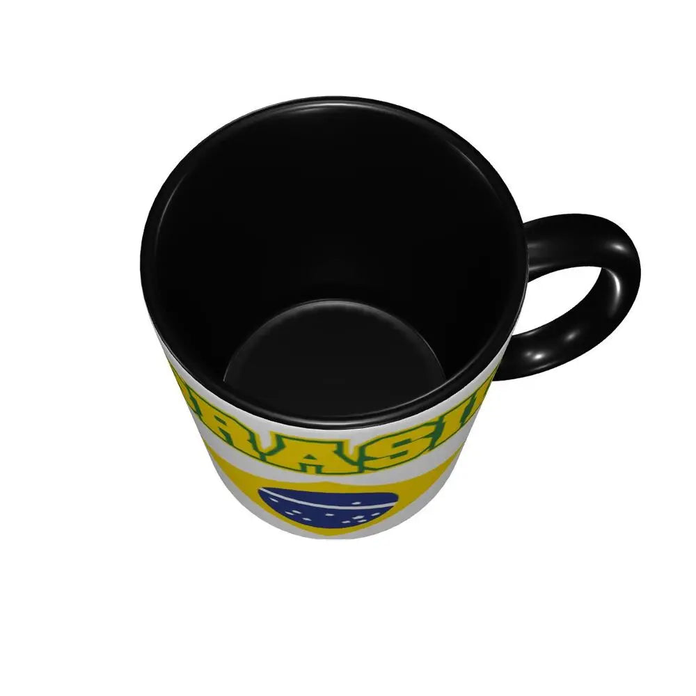 Customized Brazil Flag Brazilian Flag Coffee Mugs DIY Ceramic Tea Milk Cup