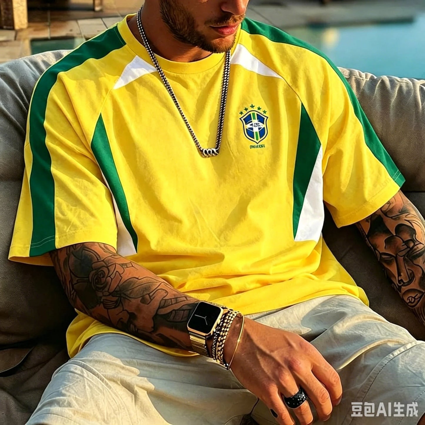 New Classic Brazil 10 Soccer Jersey Men Yellow Green Design Quick Drying Fabric Sportswear for Football Enthusiasts