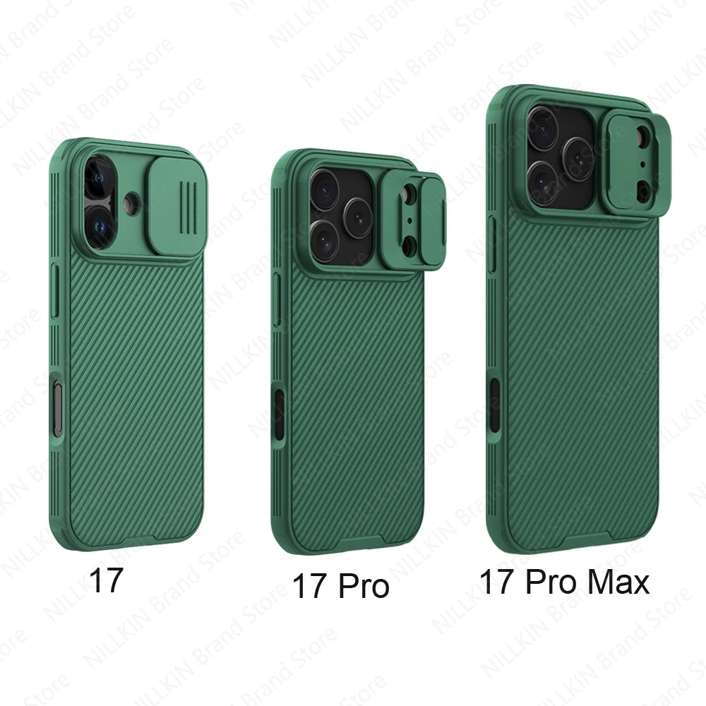 Phone Case NILLKIN For iPhone 17 Pro Max / 17 Pro Case CamShield Pro Shockproof Privacy Protection Slide Camera Cover For iPhone 17 / Air