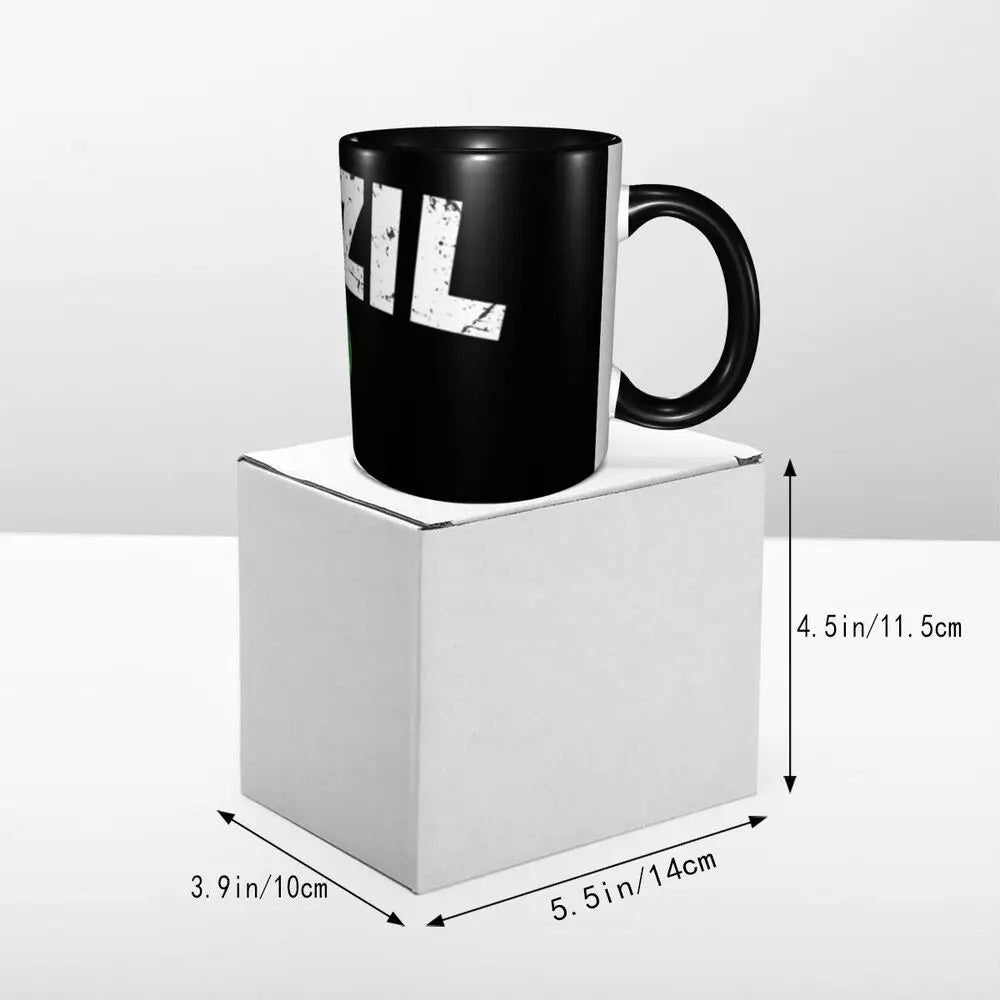 Customized Brazil Flag Brazilian Flag Coffee Mugs DIY Ceramic Tea Milk Cup