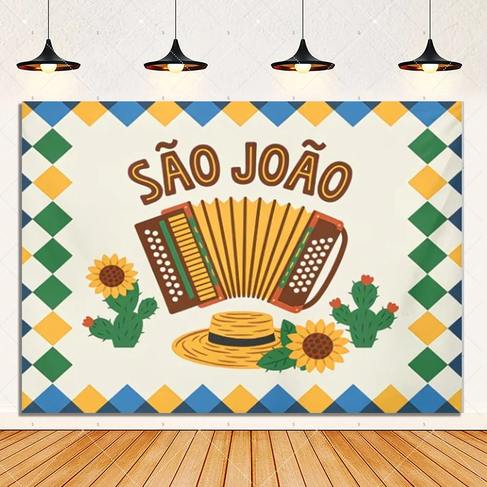 Brazil June Festival Theme Party Decoration Background Banner