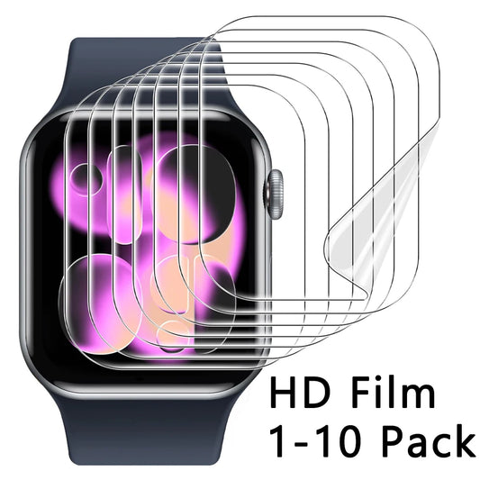 1-10Pack For Apple Watch Serie 11/10 Screen Protector Soft TPU Not Glass iWatch Anti-Scratch Protection HD Clear Cover Soft Film