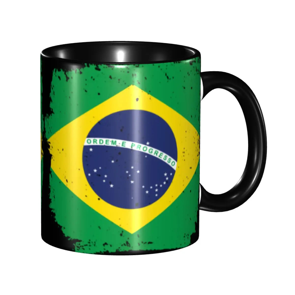 Customized Brazil Flag Brazilian Flag Coffee Mugs DIY Ceramic Tea Milk Cup