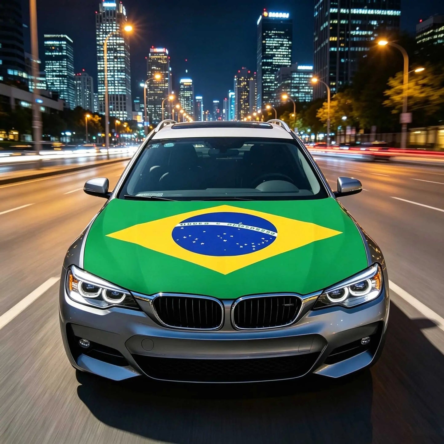3.8x5.3fts National Brazil Flag Banner Car Hood