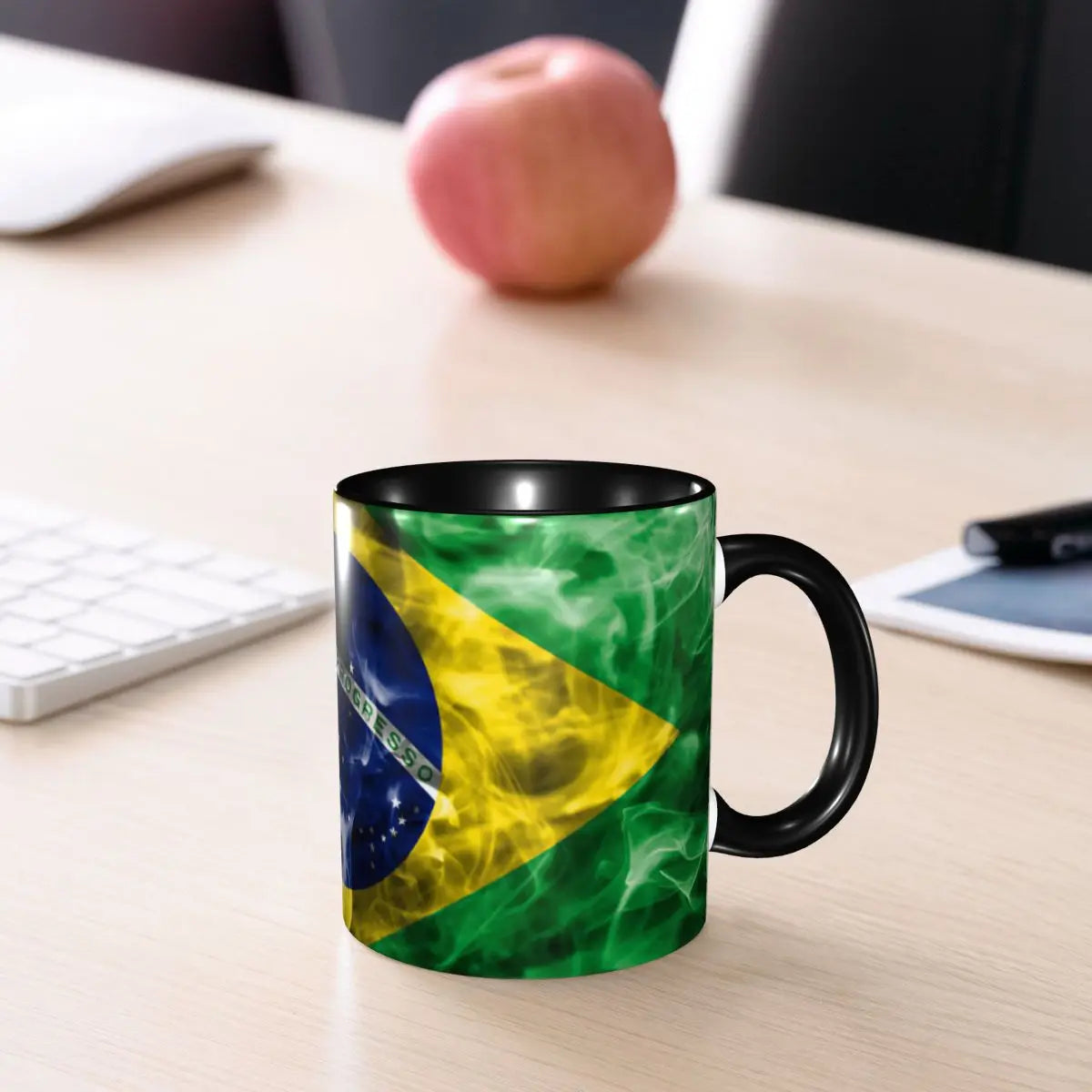 Customized Brazil Flag Brazilian Flag Coffee Mugs DIY Ceramic Tea Milk Cup
