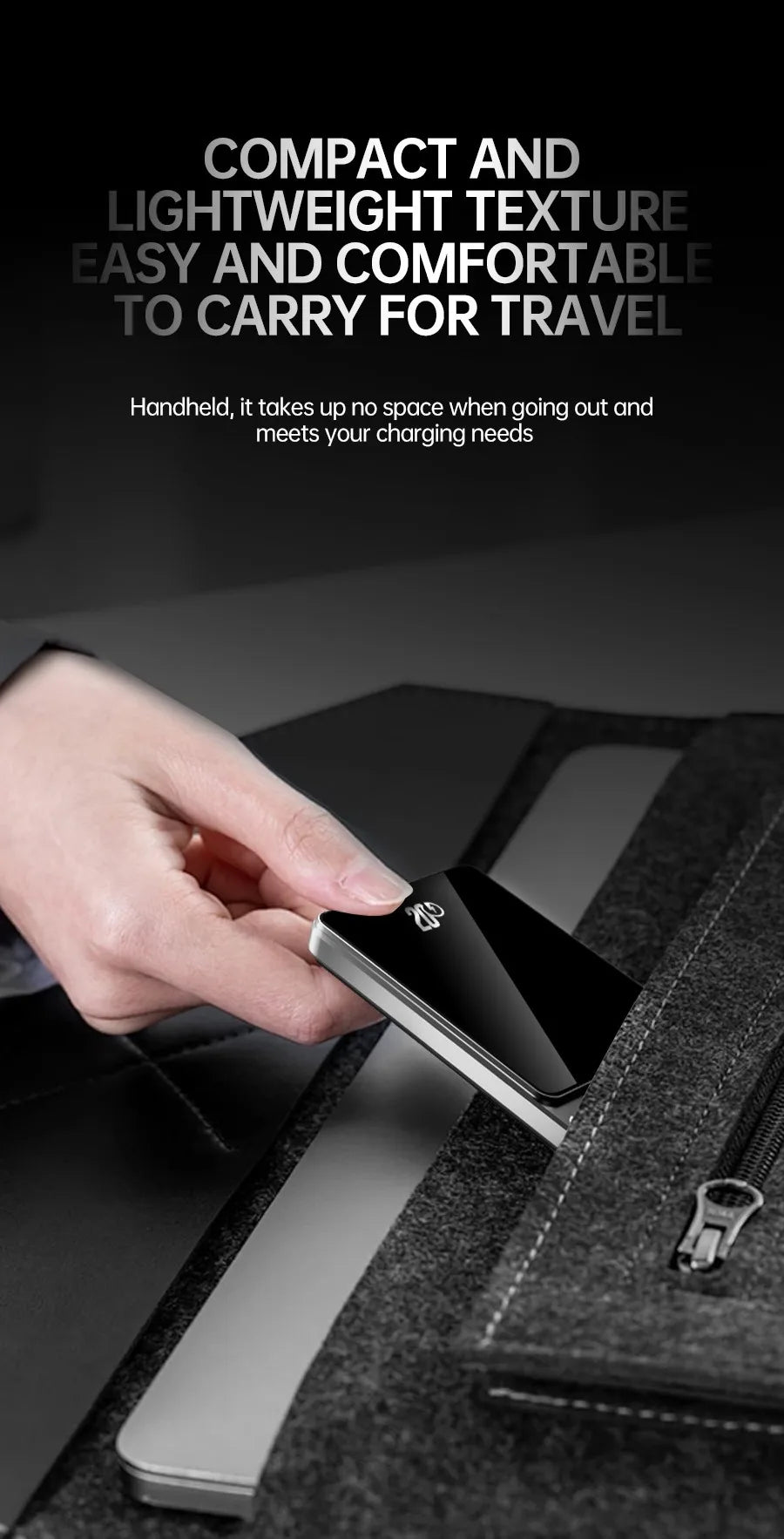 10000mAh Ultra Slim Power Bank for MagSafe,Magnetic Wireless 20W Fast Charging Portable Battery