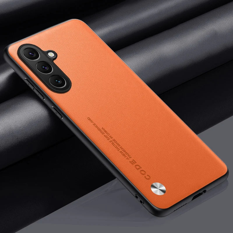 Luxury PU Leather Case For Samsung Galaxy C55 F55 M55 5G Back Cover Matte Shockproof Silicone Full Protection Phone Case Coque