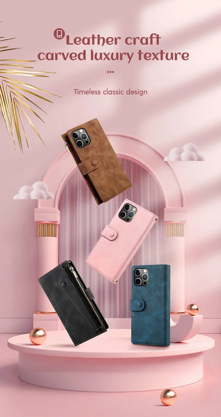 M55 M54 M35 M23 M13 5G 4G Zipper Leather Case Crossbody RFID for Samsung Galaxy M36 M16 M32 M31 M34 M06 M15 35 M 55 54 Book Etui