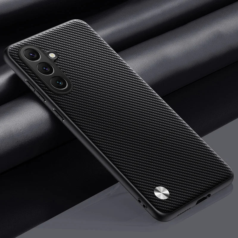 Luxury PU Leather Case For Samsung Galaxy C55 F55 M55 5G Back Cover Matte Shockproof Silicone Full Protection Phone Case Coque