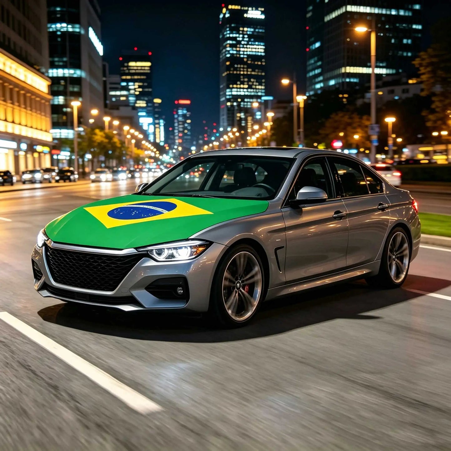 3.8x5.3fts National Brazil Flag Banner Car Hood