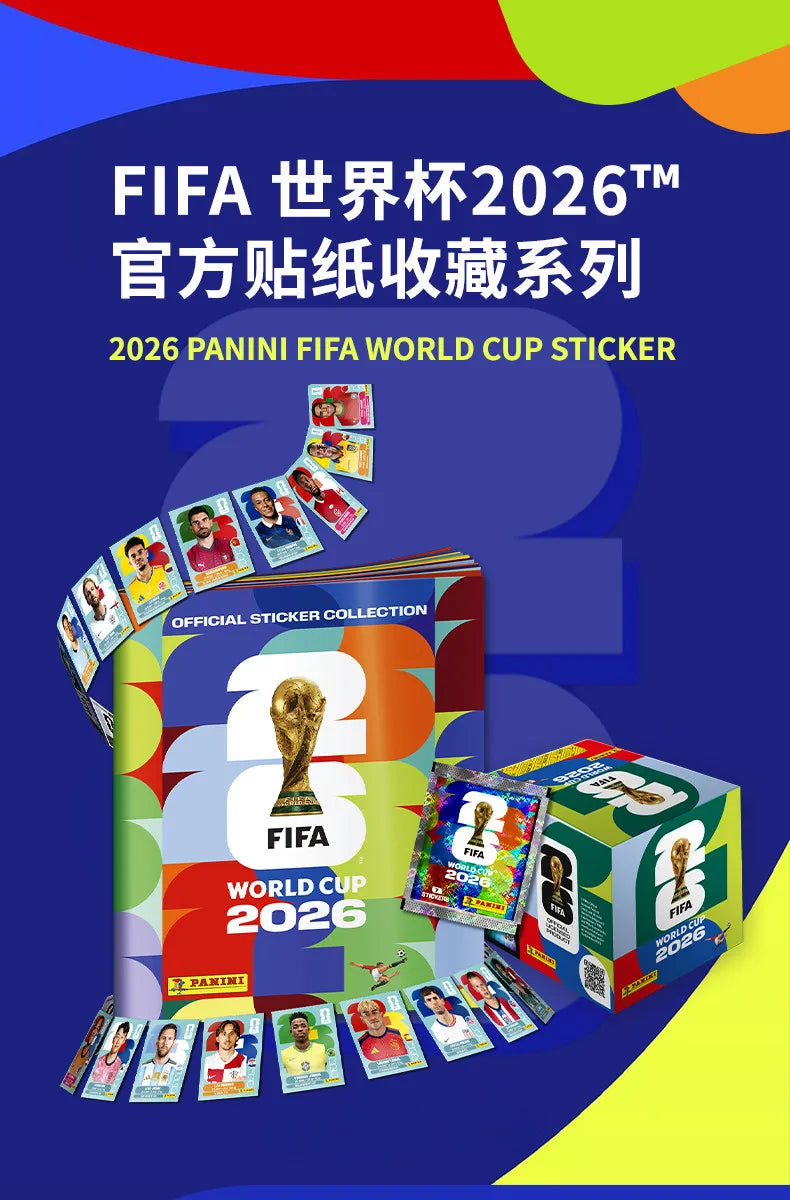 2026 Genuine Panini Official FIFA World Cup Soccer Card Sticker Pack & Album Limited Edition Collection Soccer Memorabilia Set
