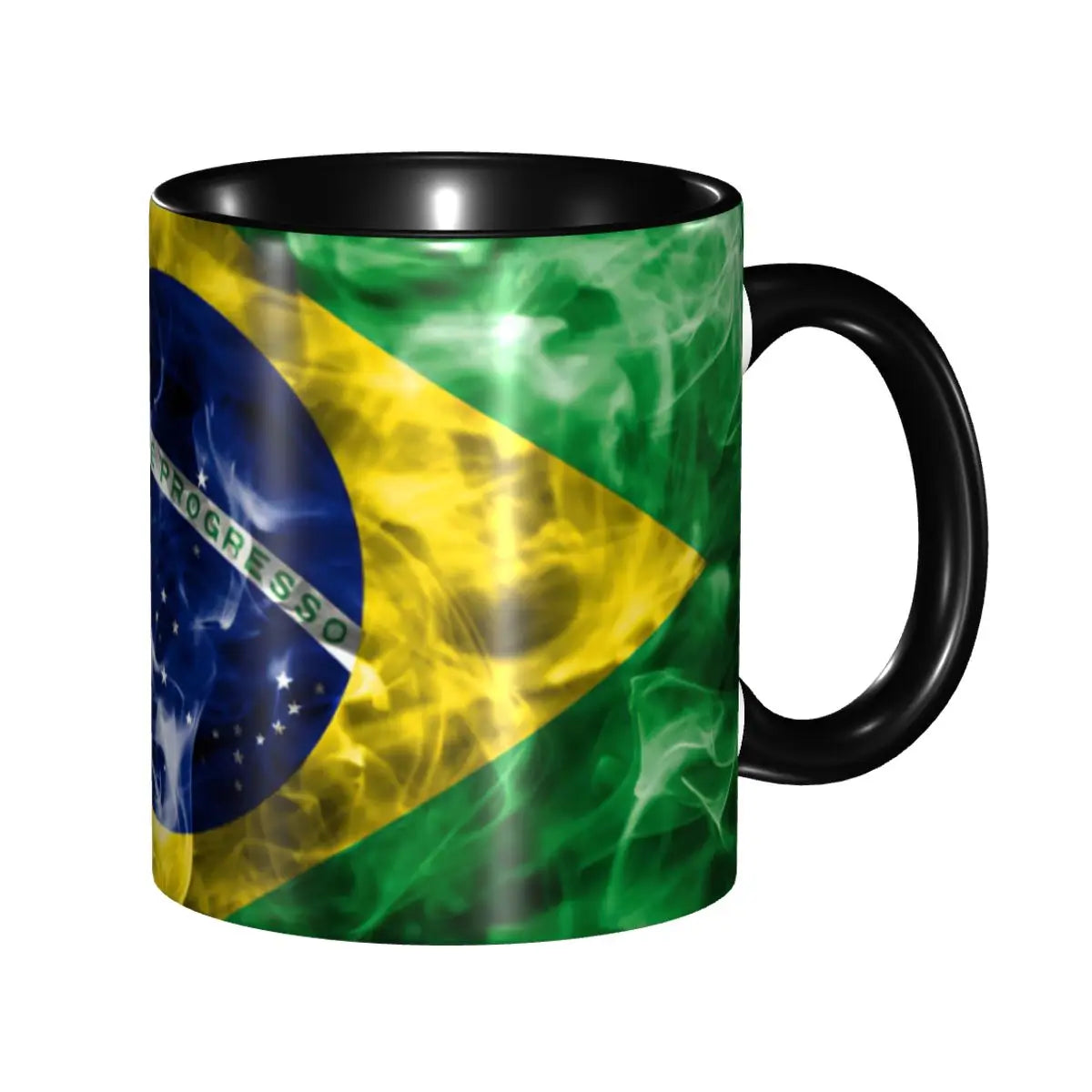 Customized Brazil Flag Brazilian Flag Coffee Mugs DIY Ceramic Tea Milk Cup