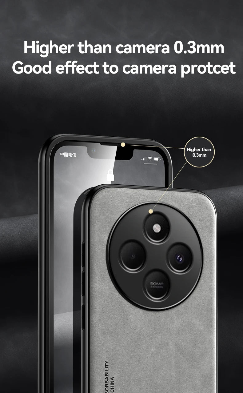 Retro Magnetic Suede Leather Case For Xiaomi Poco C75 PocoC75 Shockproof Matte Silicone Soft Case Cover