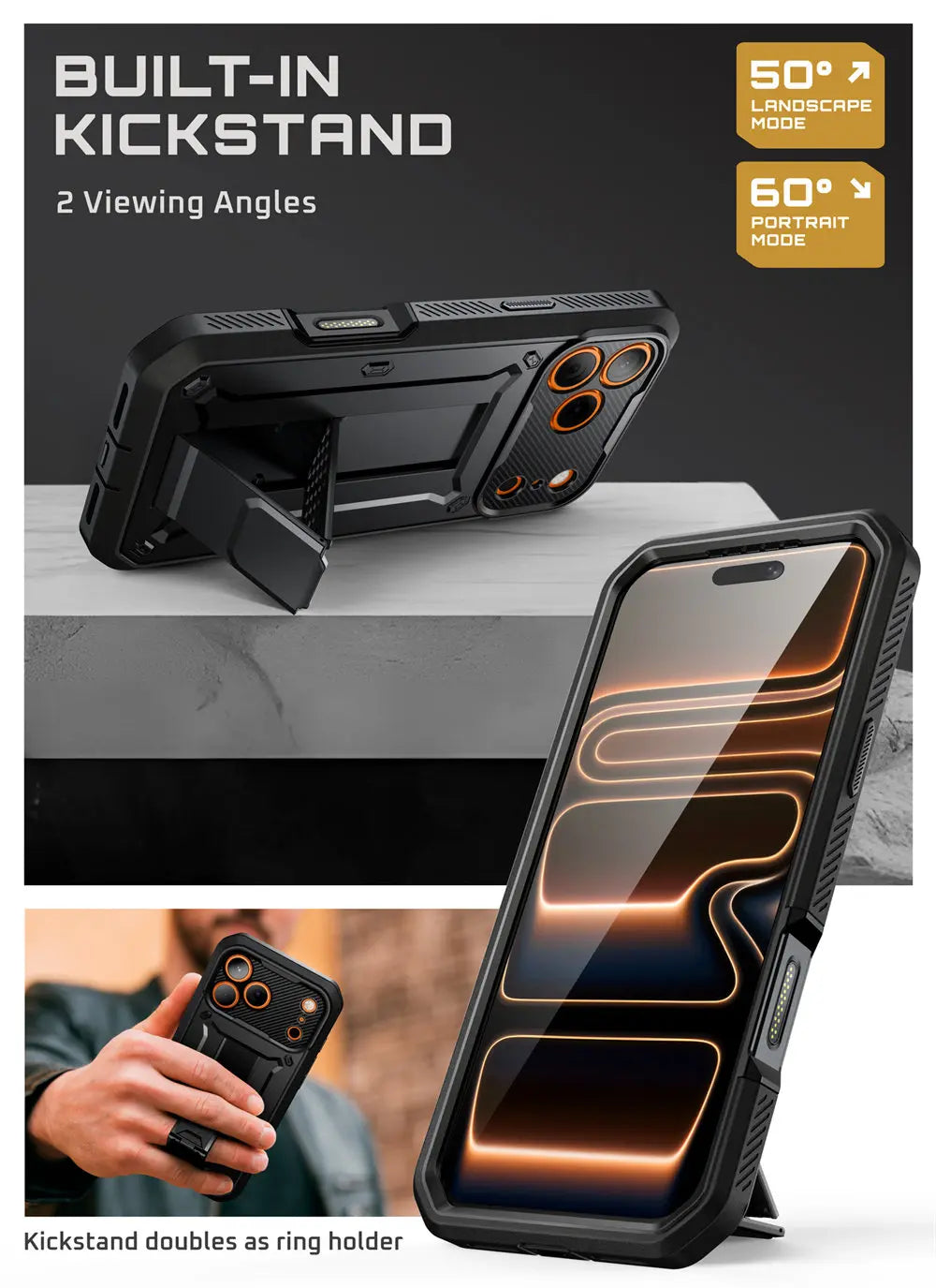SUPCASE For iPhone 17 Pro Case 6.3" (2025) UB Pro Full-Body Heavy Duty Rugged Phone Case with Built-in Screen Protector