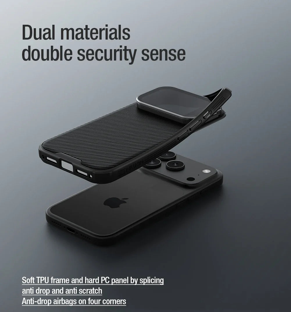 Phone case NILLKIN For iPhone 17 Pro Max Magsafe Case CamShield Prop With Camera Stand Protector Magnetic Back Cover For iPhone 17 Pro