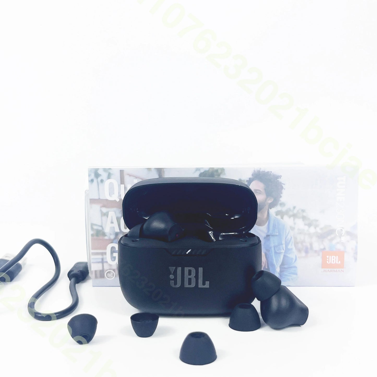 Original JBL Tune 230nc TWS Wireless Bluetooth Headset Stereo Bass Waterproof Sports Earphone with Microphone Headphone T230nc