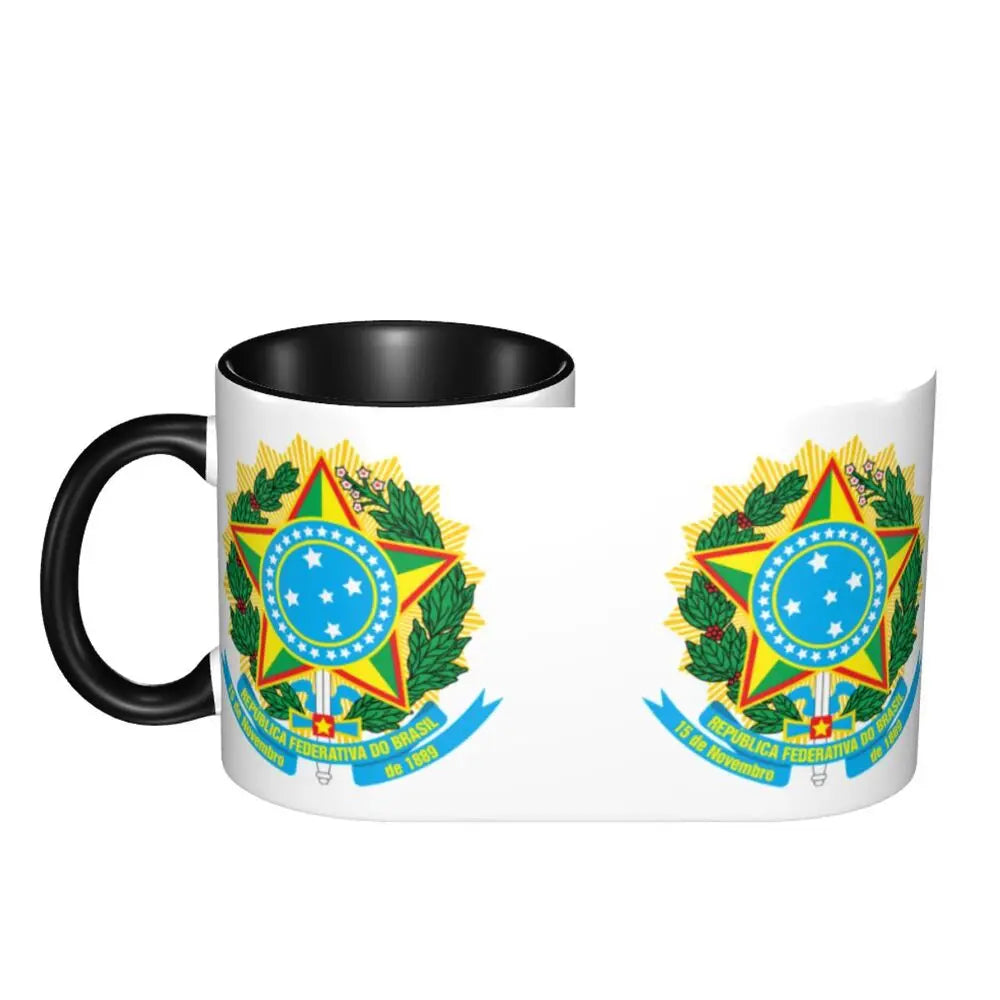 Customized Brazil Flag Brazilian Flag Coffee Mugs DIY Ceramic Tea Milk Cup