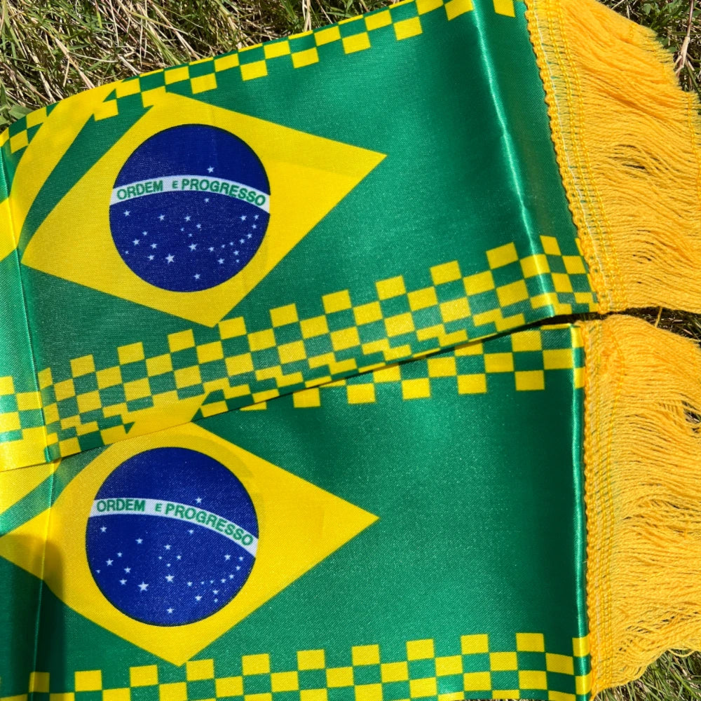 Brazil flag scarfs 14x130cm
