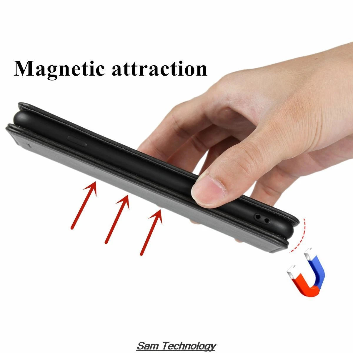 Phone Case Magnetic attraction Leather Case for Xiaomi POCOPHONE POCO C75 4G Holster Flip Cover Case Wallet Phone Bags