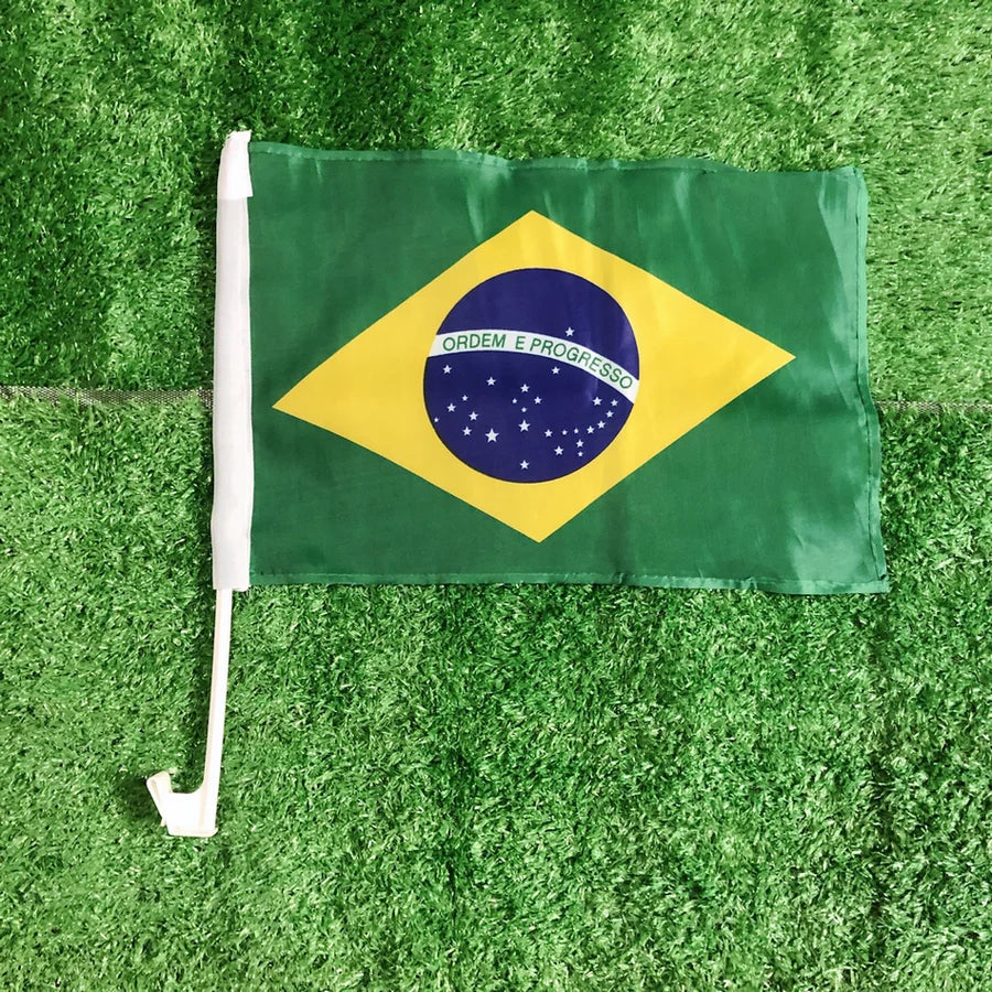 SKY FLAG 30*45cm Brazil car flag Brazil car plastic flagpole