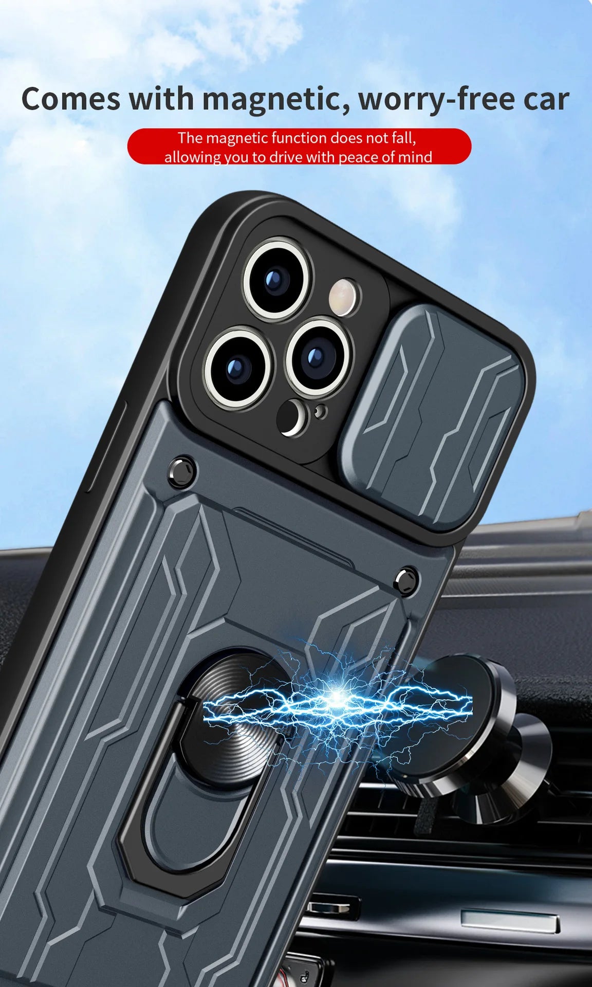 Luxury Shockproof Case For iPhone 17 16 15 14 13 Pro Max 12 11 XR X 8 7 Plus SE2/SE3 Rotation Metal Ring Stand And Card Slot